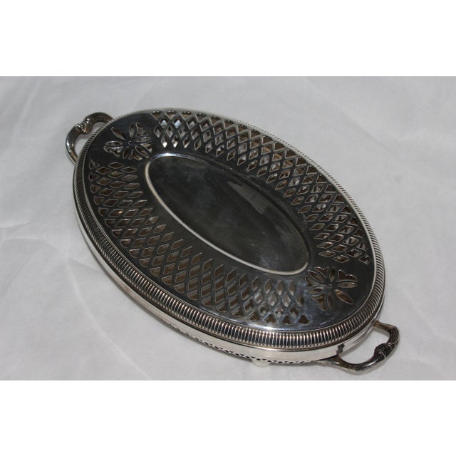 Oval Silver Chafing Dish with Handles For Sale - Image 17 of 18