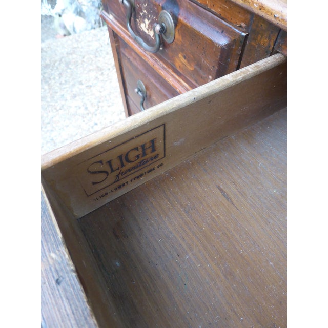 Mid-Century Lady's Knotted Pine Desk by Sligh Lowry Furniture Co. For Sale - Image 12 of 17