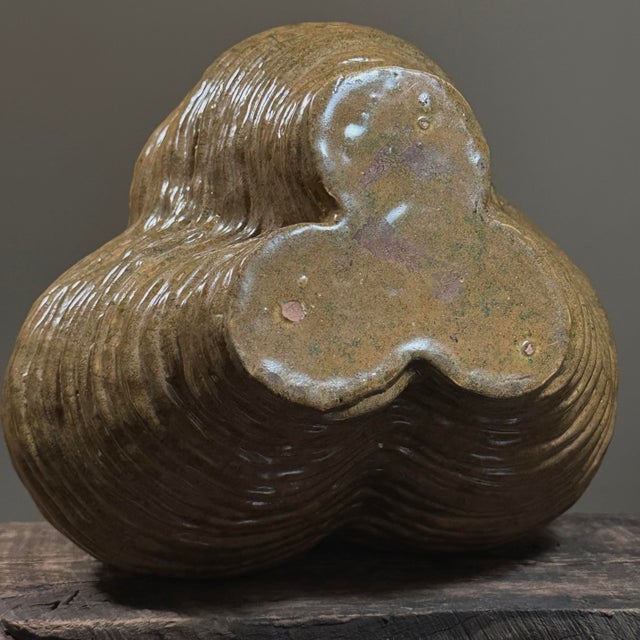 Monumental Surrealist Hand Coiled Glazed Ceramic Vessel For Sale - Image 11 of 11