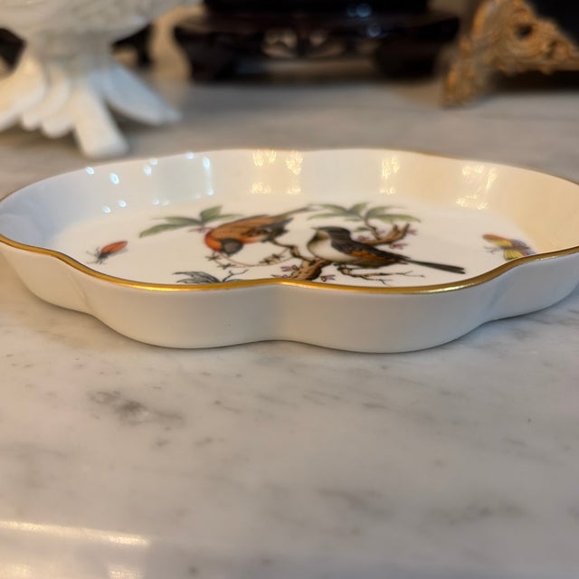 Illustration Mid 20th Century Herend Rothschild Bird Tray Trinket Dish For Sale - Image 3 of 8