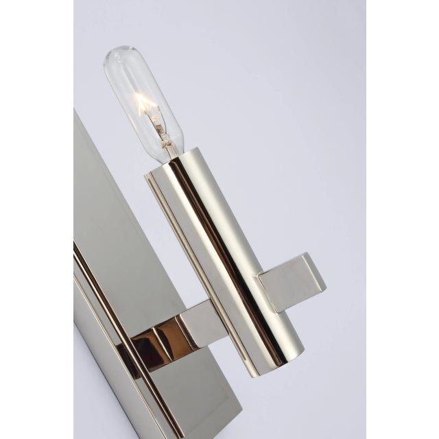 Modern Chapman & Myers for Visual Comfort Signature Sonnet Petite Single Sconce in Polished Nickel For Sale - Image 3 of 4