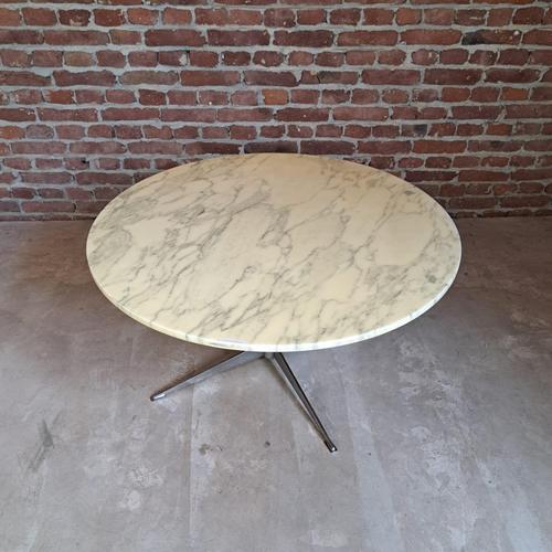 Carrara Marble Coffee Table in the style of Ray and Charles Eames, 1970s For Sale - Image 4 of 6