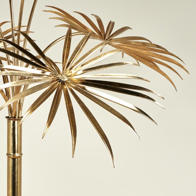 Vintage Italian Brass Palm Tree Sculpture For Sale - Image 4 of 11