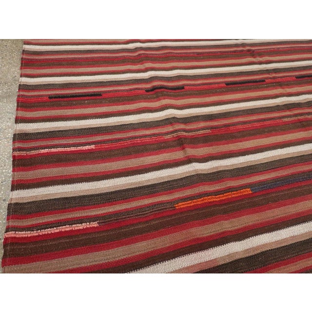 Tribal Galerie Shabab Collection Mid-20th Century Handmade Turkish Flatweave Kilim Square Area Rug For Sale - Image 3 of 8