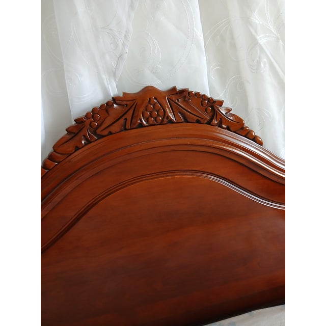 Solid American wild cherry. Around 76 years old. Well cared for Twin headboard, frame and footboard. This twin bed is a...