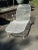 Beautiful white painted iron outdoor / patio chaise lounge, produced in the 1950's by the Woodard Furniture Company,...