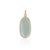 Metal Asian Antique Style Uncut 3.55 Carat Aquamarine Pendant 14k Gold Charm Jewelry For Sale - Image 7 of 16