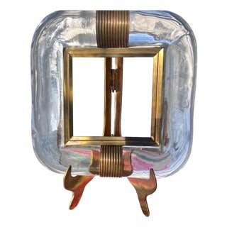 Vintage Murano glass picture frame // midcentury photo frame // murano glass // Italian glass // blown glass // art glass // collectible For Sale