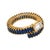 Contemporary Diamond Sapphire 18k Yellow Gold Bypass Ring, Size 6.75 For Sale - Image 4 of 6