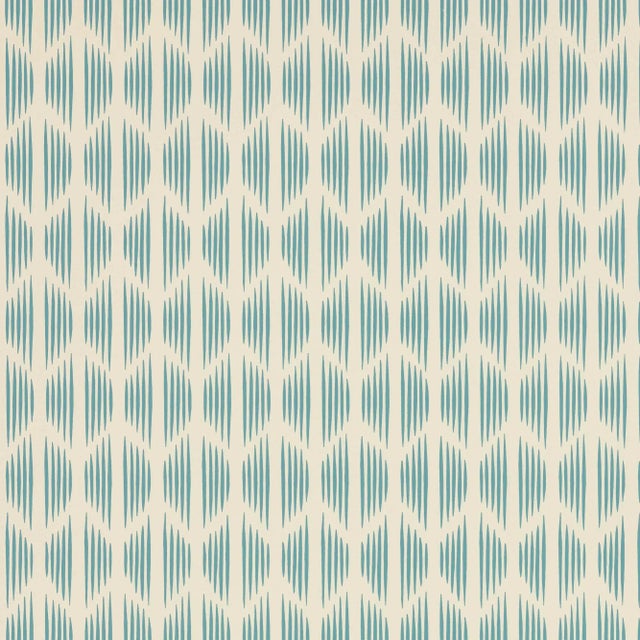 Contemporary Sample - Schumacher X David Oliver Ovington Wallpaper in Blues Blue For Sale - Image 3 of 3