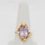 Metal Purple Spinel and Diamond Cocktail Ring in 18k Yellow Gold, size 7.25 For Sale - Image 7 of 7