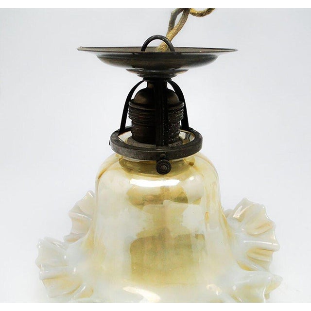 Early 20th Century Glass Pendant Lamp For Sale - Image 5 of 11
