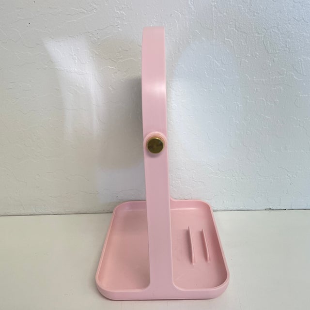 Vintage Mid 20th Century Pink Plastic Vanity Mirror Chairish