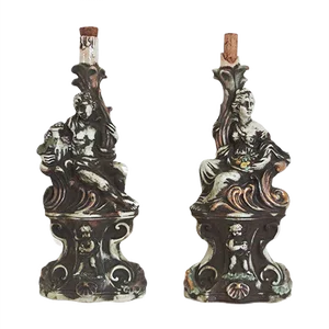 Ceramic Liquor Bottles, 1950s, Set of 2
