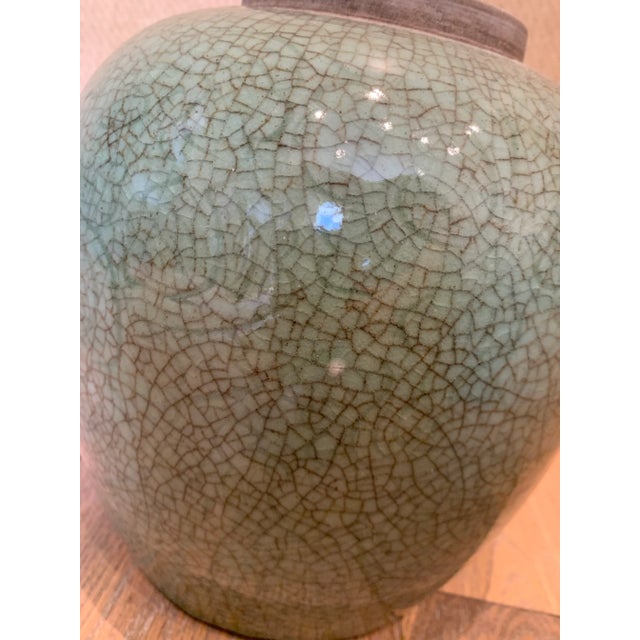 Vintage Crackle Ginger Jar For Sale In Los Angeles - Image 6 of 7