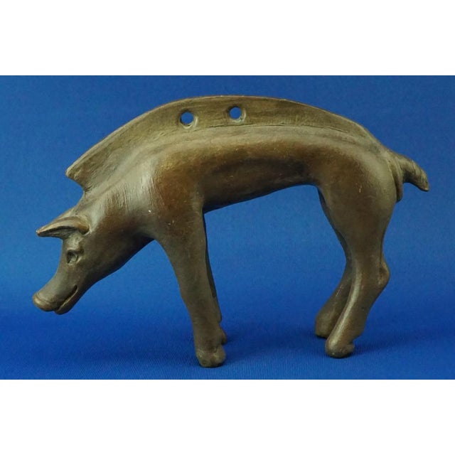 1970s Futurist Ceramic Sculpture Depicting a Baby Wild Boar by Bottega Riccardo Gatti Faenza, Italy, 20th Century For Sale - Image 5 of 18