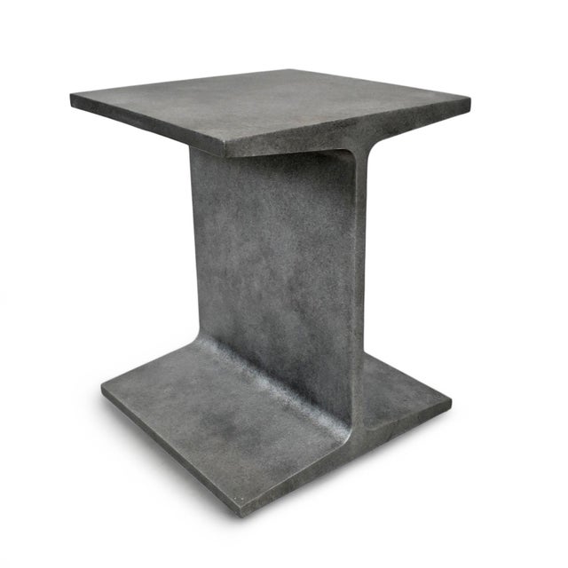 Industrial Modern Steel Beam Slice Side Table For Sale - Image 4 of 8