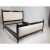 Modern Modern Queen Size Bed Ebony Finish With Upholstered Insets For Sale - Image 3 of 4