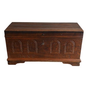 Antique Oak Blanket Chest For Sale