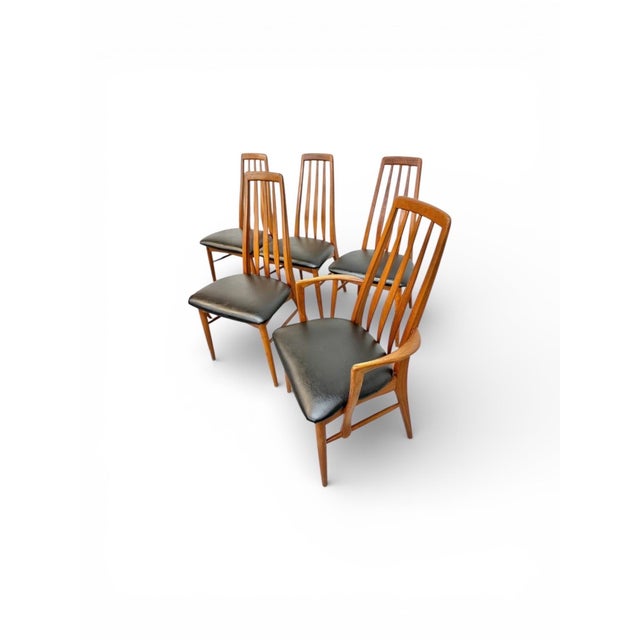 Mid-Century Modern Mid-Century Danish Modern Koefoed "Eva" Teak Dining Chairs - Set of 6 For Sale - Image 3 of 10