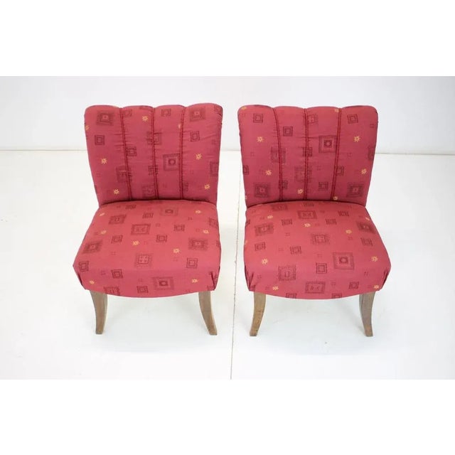 Set of Art Deco Armchairs, Czechoslovakia, 1940s For Sale - Image 3 of 10