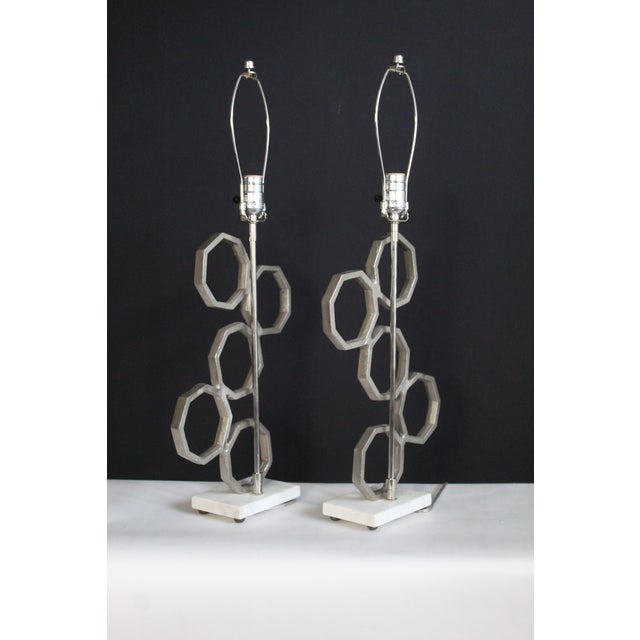 1970 Reggaini Style Sculptural Lamps - a Pair For Sale - Image 9 of 13