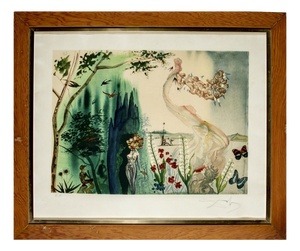 Salvador Dalì 1970s Surrealist Signed Original Work on Paper