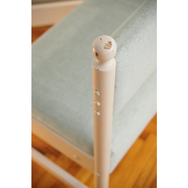 French Style Turquoise Bench, 1970s For Sale - Image 9 of 12