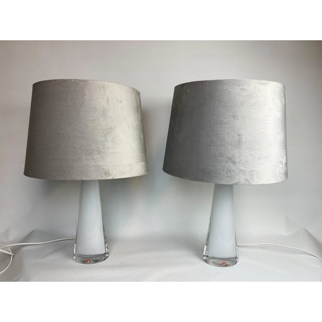 Mid-Century Model 1566 Table Lamps by Carl Fagerlund for Orrefors, Set of 2 For Sale - Image 3 of 12