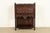 Antique English Victorian or Gothic Revival Carved Walnut Drop Front Secretary Desk | Circa 1880s For Sale - Image 14 of 14