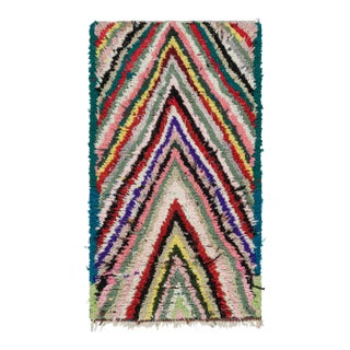 Vintage Moroccan Rug With Polychromatic Chevron Patterns, From Rug & Kilim For Sale
