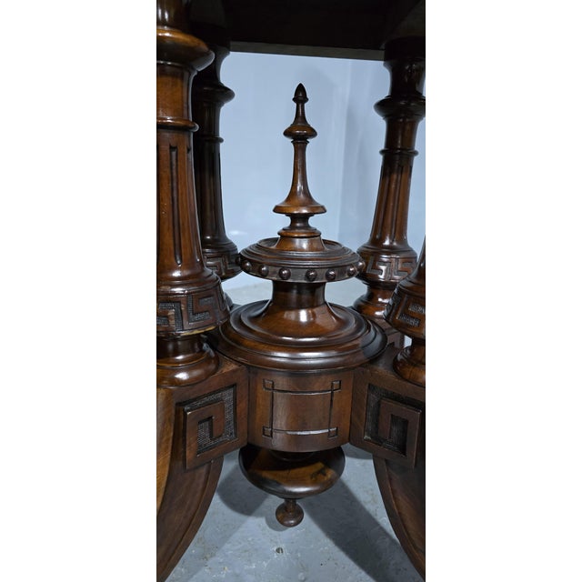 Wood Burr Walnut Dining Table, 1880s For Sale - Image 7 of 18