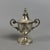 800 Silver Cup with Lid Engraved Floral Figure, 1970s For Sale - Image 4 of 11