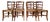 Louis XV Style Rustic Chairs in Fruitwood with Rush Seats, 19th Century, Set of 8 For Sale