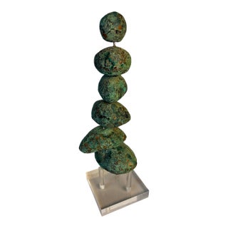 1980s John Costanza Ceramic Totem Sculpture For Sale