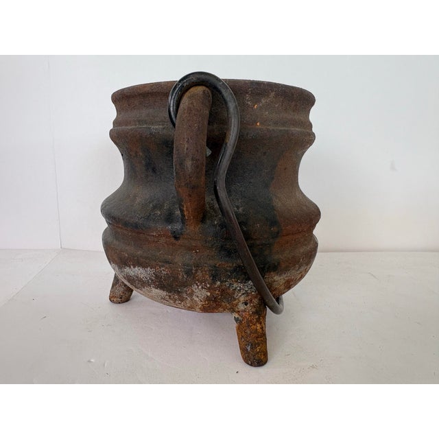 Antique Cast Iron Three-Leg Cauldron With Side Handles, Late 18th Century For Sale - Image 4 of 9