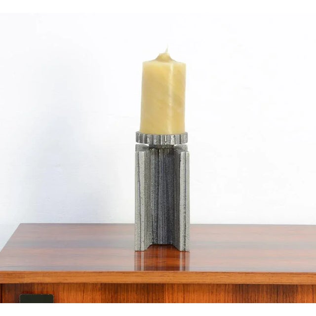 Brutalist Brutalist Aluminium Candleholder by Willy Ceysens, 1960s For Sale - Image 3 of 12