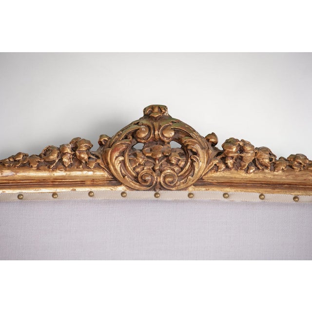 18th Century Louis XVI Giltwood Settee For Sale - Image 14 of 15