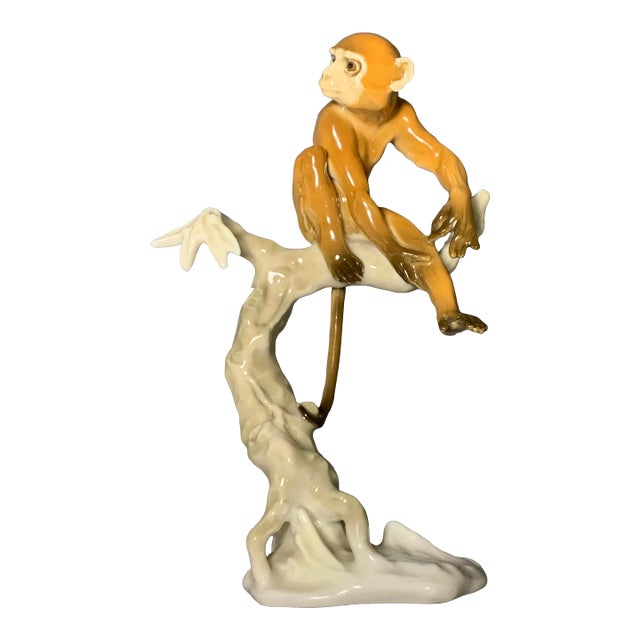 1950s Hutschenreuther Porcelain Monkey Figurine For Sale