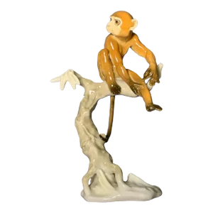 1950s Hutschenreuther Porcelain Monkey Figurine