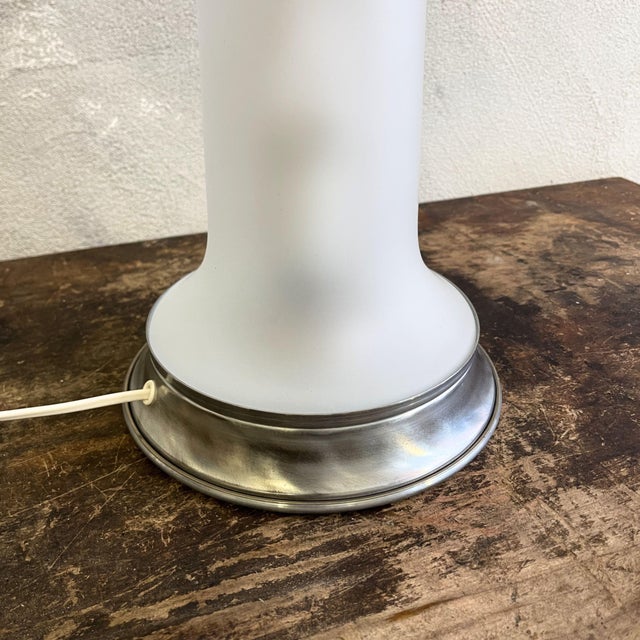 Space Age Bell Lamp in Murano Glass and Opaline attributed to Mazzega, 1980s For Sale - Image 6 of 9