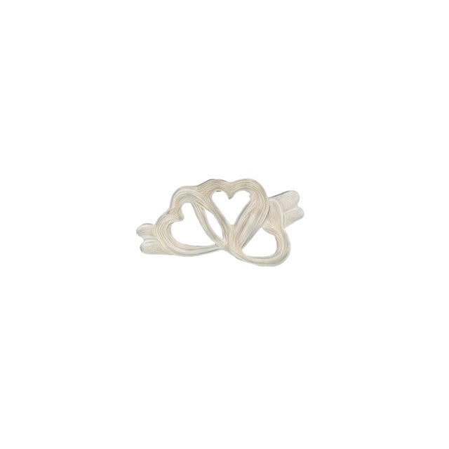 Late 20th Century Tiffany & Co Estate Triple Heart Ring Size 6 Sterling Silver 2.2 Grams For Sale In New York - Image 6 of 12