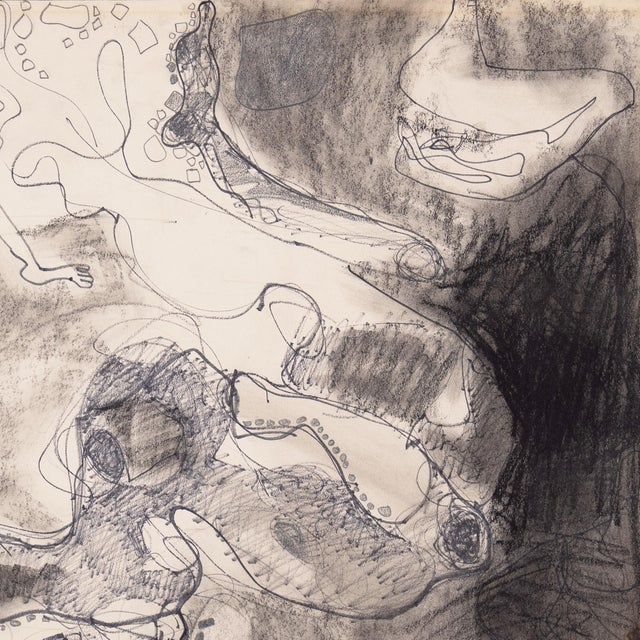Paper 'Abstract Figural' by Suzanne Gertz, Woman Artist, Art Institute of Chicago, San Bernardino For Sale - Image 7 of 8