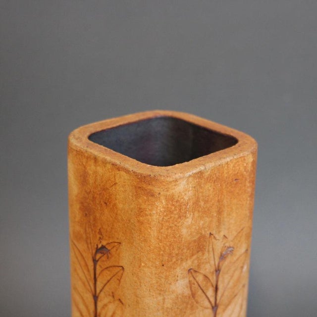 French Stoneware Vase by Raymonde Leduc, 1960s-1970s For Sale - Image 15 of 17