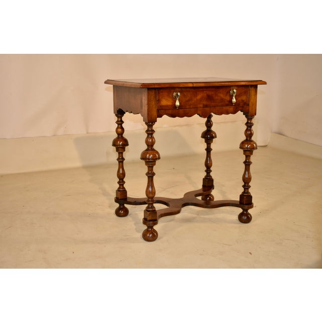 19th Century Burl Walnut Side Table For Sale - Image 4 of 11