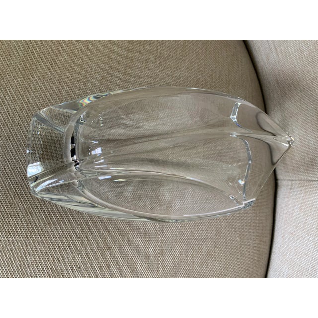 Transparent 1980s Baccarat France Giverny Crystal Flower Vase For Sale - Image 8 of 12