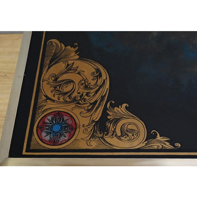 Large 20th Century Mahogany Chessboard Coffee Table in the style of Jansen For Sale - Image 10 of 16