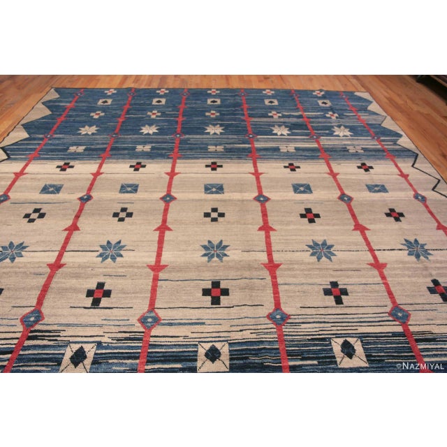 Mid-Century Modern Nazmiyal Collection Geometric Swedish Design Contemporary Area Rug For Sale - Image 3 of 9