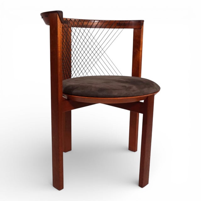Brown Tranekaer String SideChair from Niels Jorgen Haugesen, 1970s For Sale - Image 8 of 18