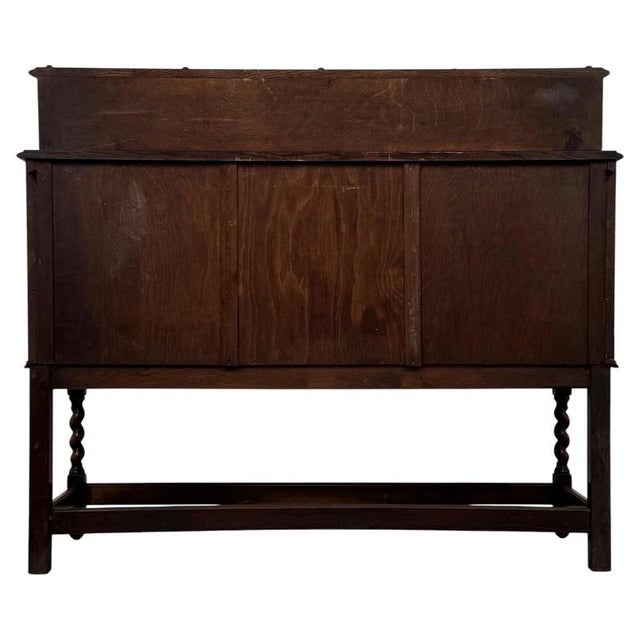 Antique Early 20th Century English Jacobean Oak Sideboard For Sale - Image 9 of 13
